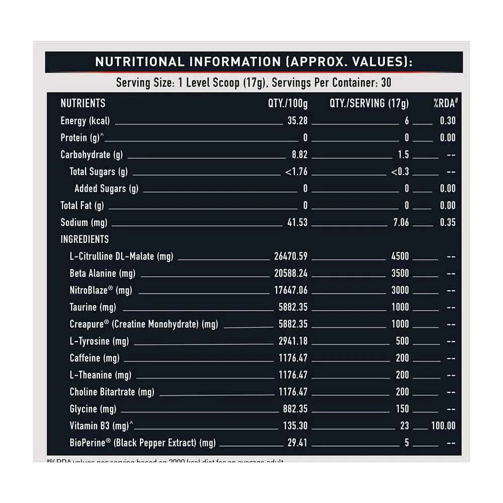 MuscleBlaze Pre Workout WrathX - 30 Servings - Image 5