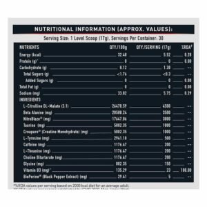 MuscleBlaze Pre Workout WrathX - 30 Servings