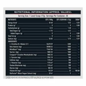 MuscleBlaze Pre Workout WrathX - 30 Servings