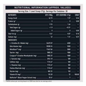 MuscleBlaze Pre Workout WrathX - 30 Servings