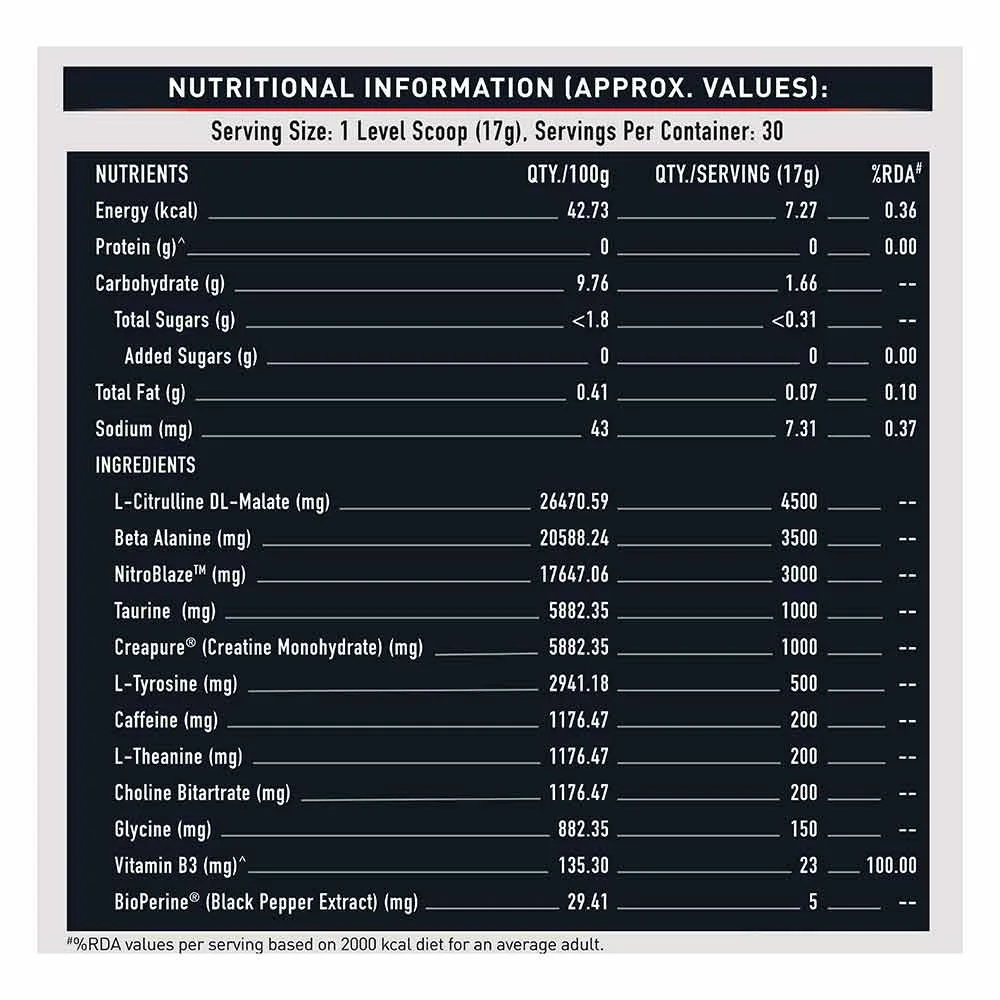 MuscleBlaze Pre Workout WrathX - 30 Servings - Image 4