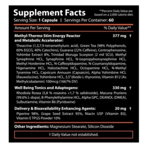 Revange Nutrition Thermal Pro Hardcore 60 caps