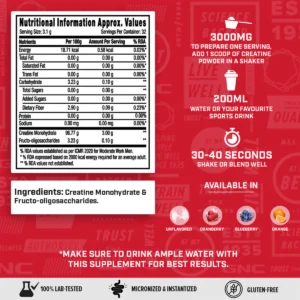 GNC Creatine Monohydrate 3000mg Unflavoured, 100 gm