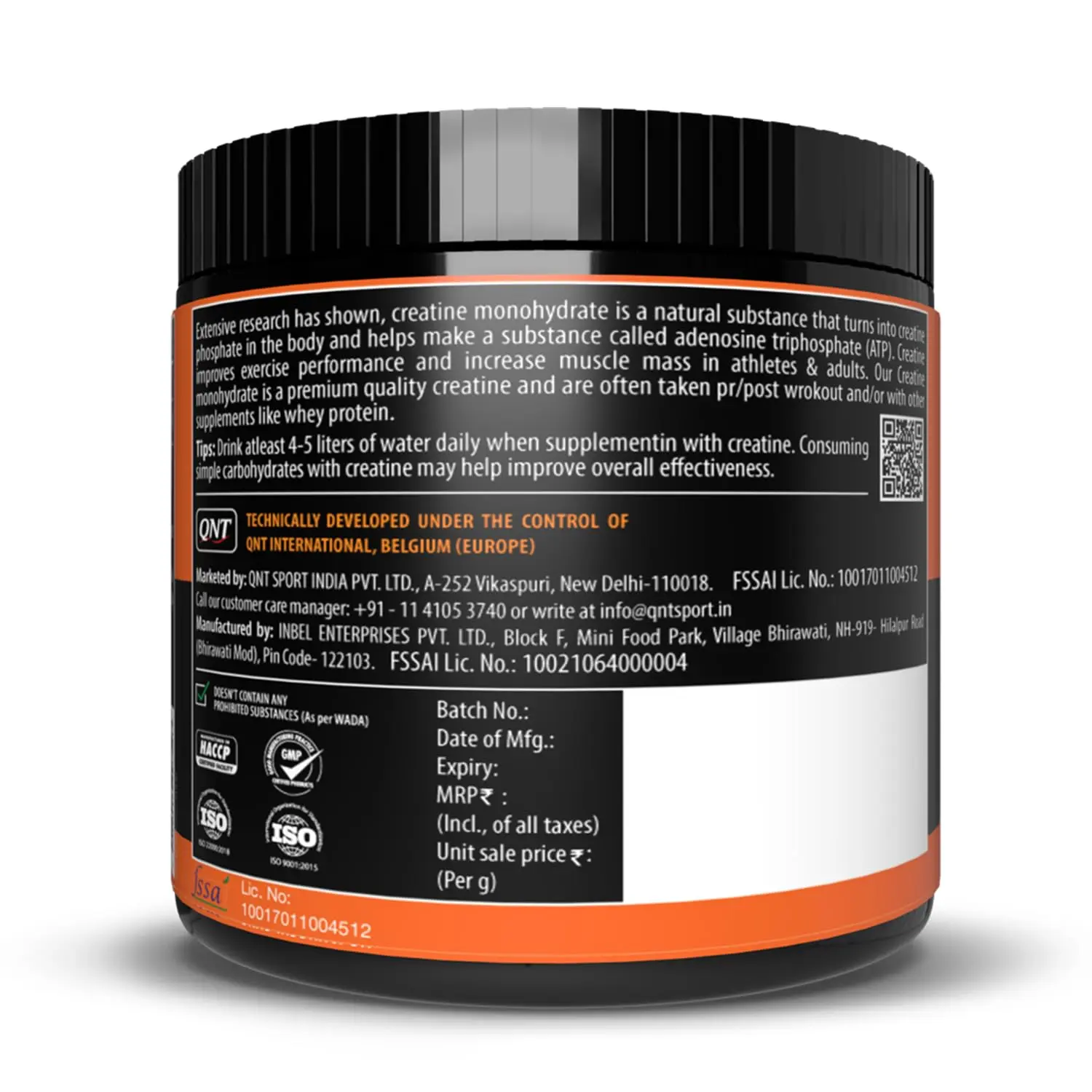 QNT Creatine Monohydrate 30 servings - Image 4