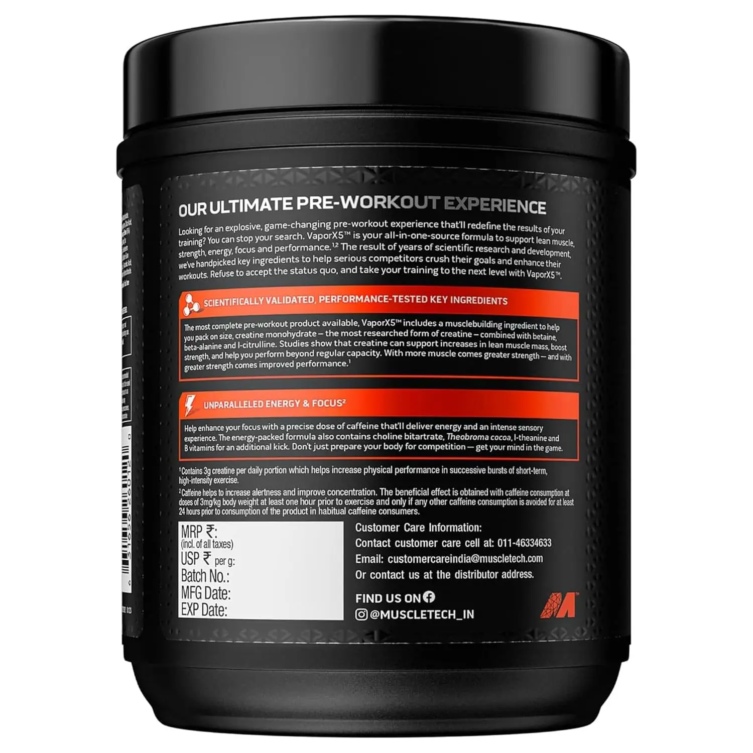 MuscleTech Vapor X5 Next Gen - 270 gm - Image 4