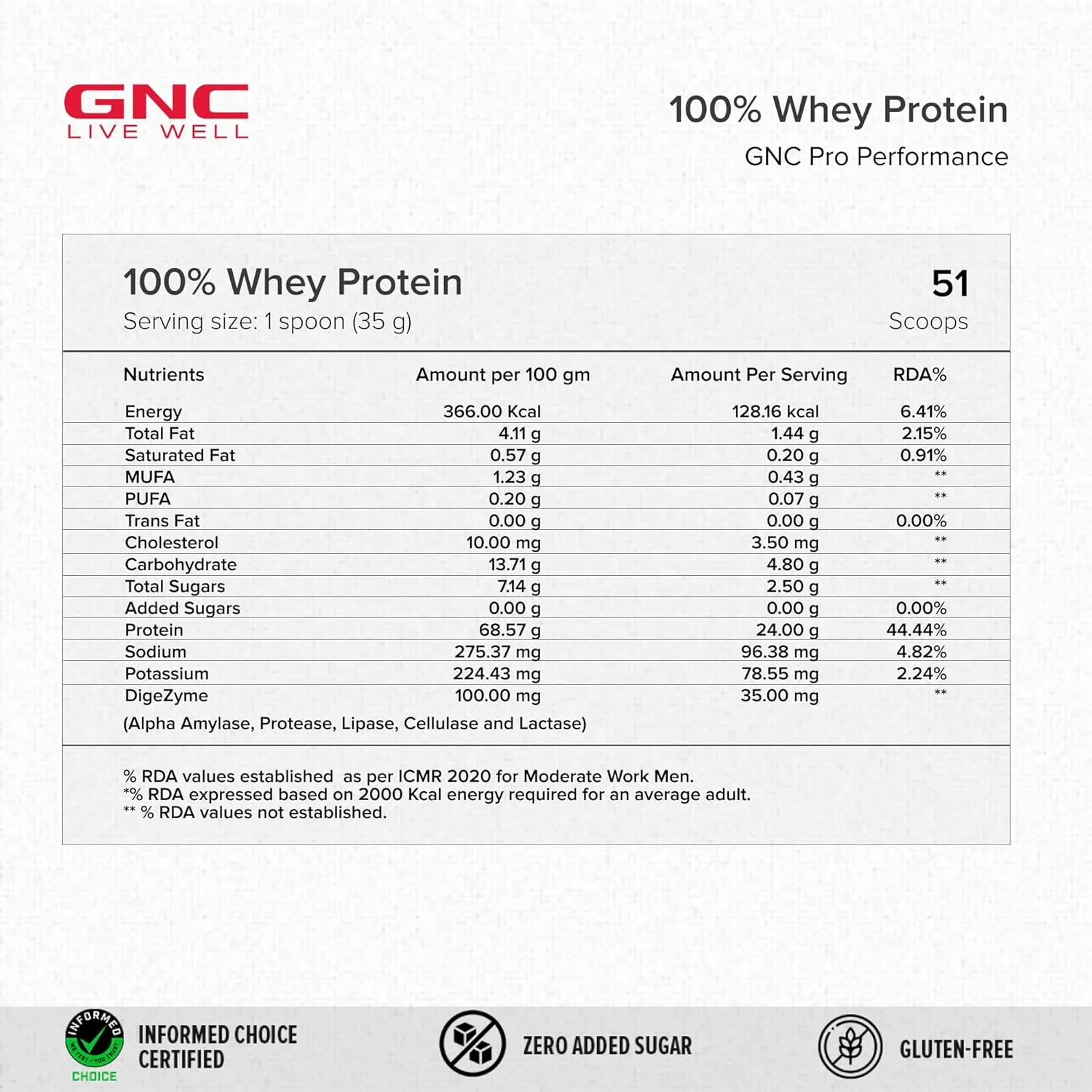 GNC Pro Performance 100% Whey Protein - Image 2