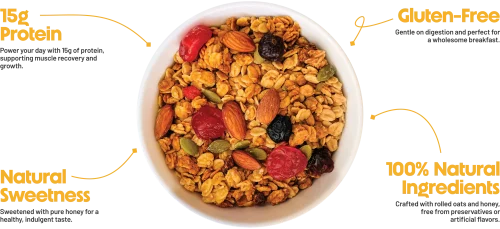 Alpino High Protein Rolled Oats Honey 1kg 16 Alpino High Protein Rolled Oats Honey 1kg