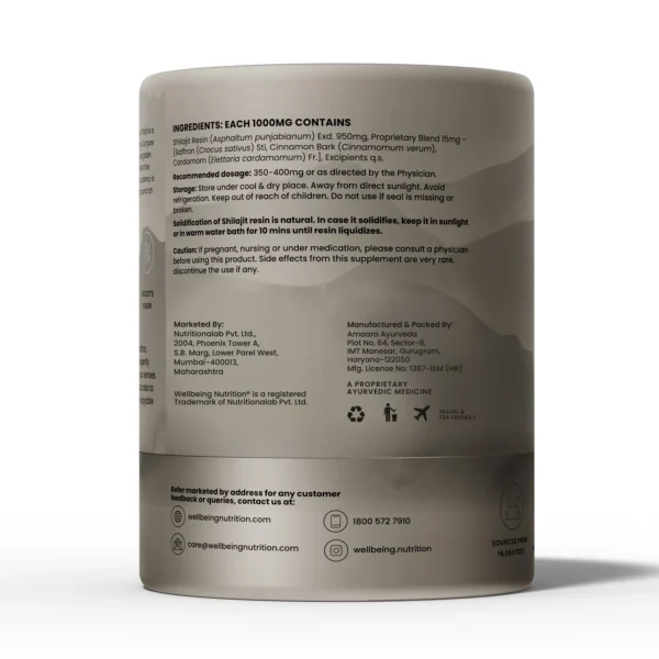 Wellbeing Nutrition Shilajit Resin 10 gm