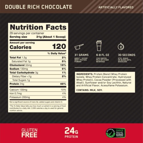 Optimum Nutrition ON Whey Protein (Gold Standard Whey) 10lbs USA - Image 3