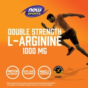 NOW Sports, Double Strength L-Arginine, 1,000 mg, 60 Tablets