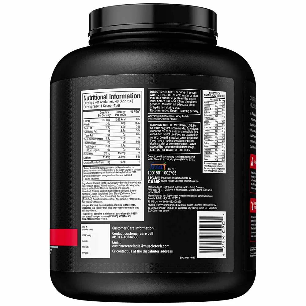 MuscleTech NitroTech Whey Protein - Image 2