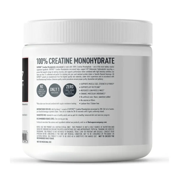 Isopure 100% Creatine Monohydrate Micronized, 250g