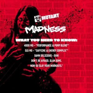 Mutant Madness Pre Workout 270G