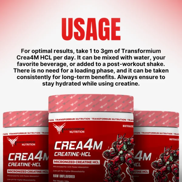 Transformium Nutrition Crea4M HCL (Creatine Hcl)