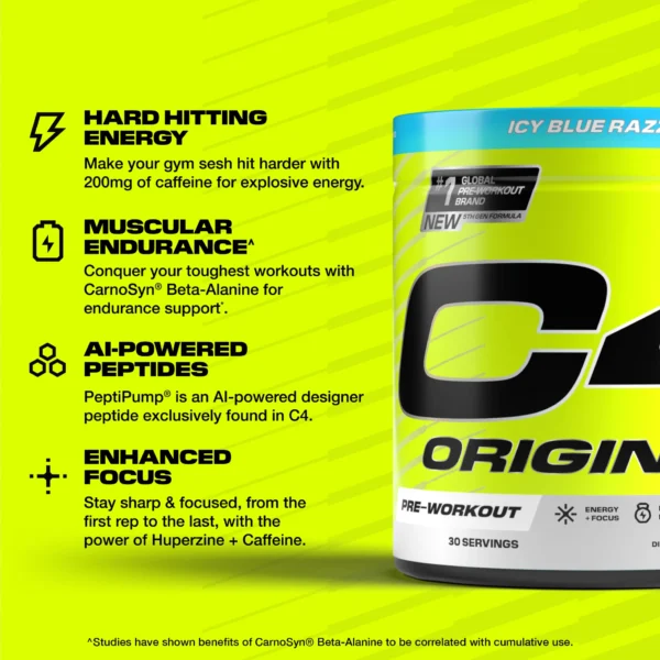 New Cellucor C4 Original Pre-Workout 50 Servings
