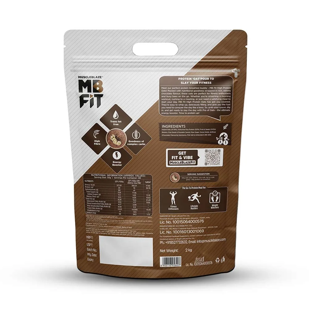 MuscleBlaze High Protein Oats, 2 kg - Image 3