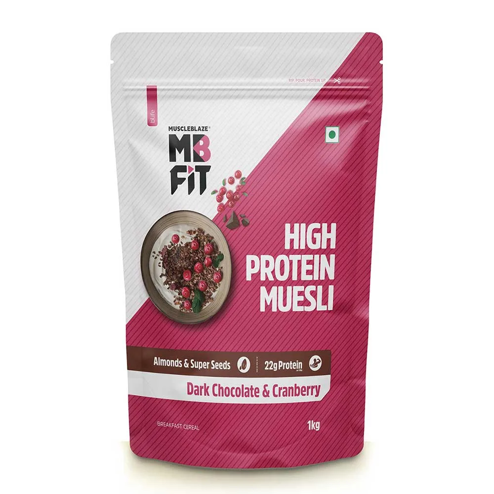 MuscleBlaze High Protein Muesli, 1 kg