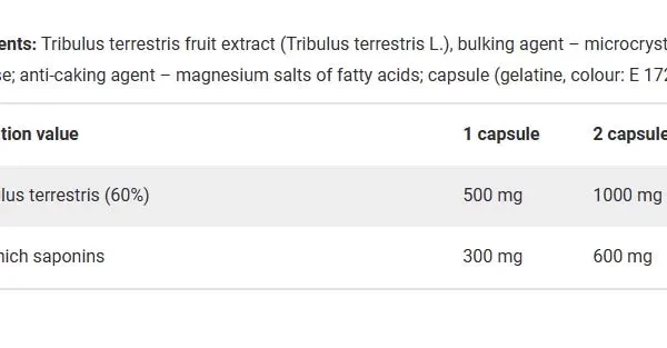 Olimp Sport Nutrition Tribusteron 60, Tribulus Terrestris, 120 Capsules