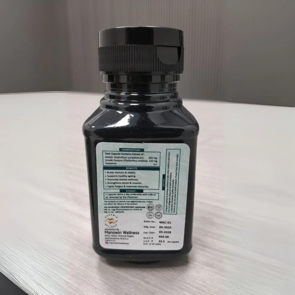 Manowin Wellness Shilajit 30 capsules - Image 2