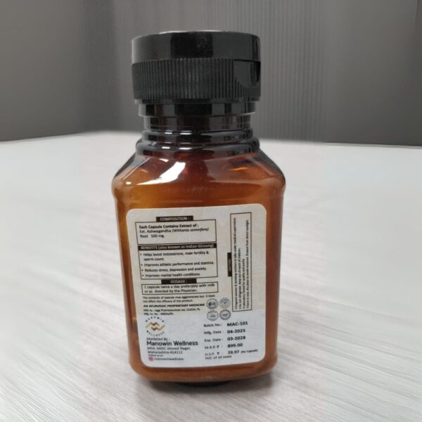 Manowin Wellness Ashwagandha KSM-66 30 capsules