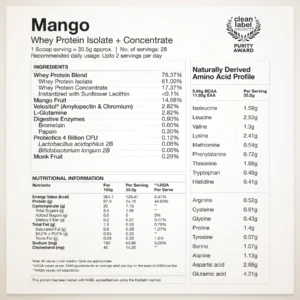 Wellbeing Nutrition Whey Protein Mango (Isolate + Concentrate)