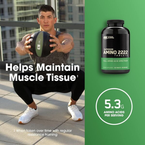 Optimum Nutrition Superior Amino 2222 Tablets, 160 Count