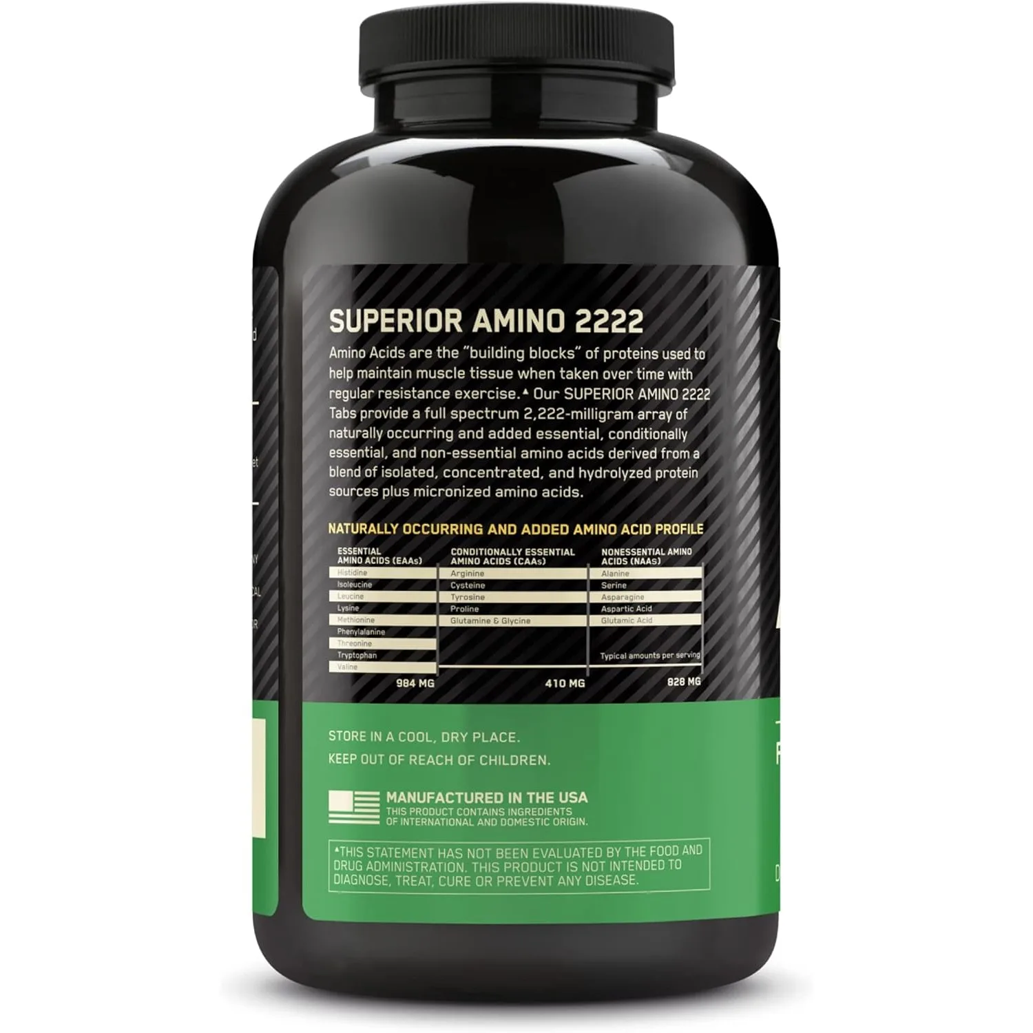 Optimum Nutrition Superior Amino 2222 Tablets, 160 Count - Image 4