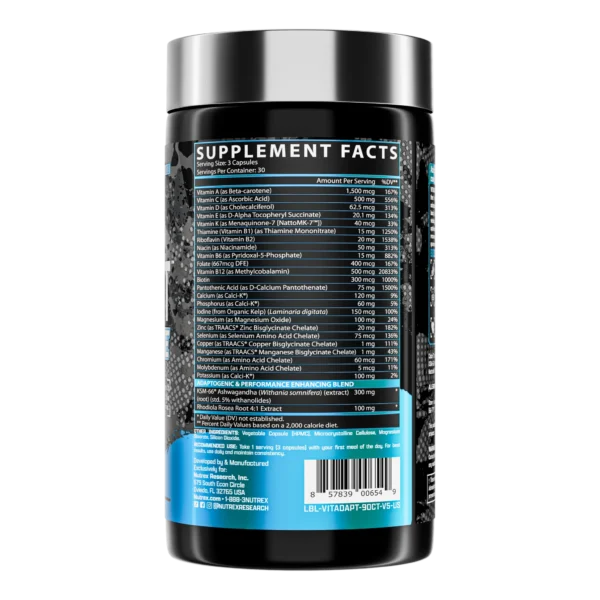 Nutrex Research, Vitadapt Complete Multivitamin, 90 Capsules