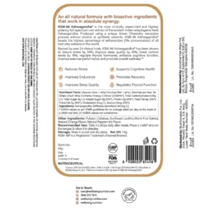 Wellbeing Nutrition Melts® Pure Ashwagandha Strips, Orange Mint flavour