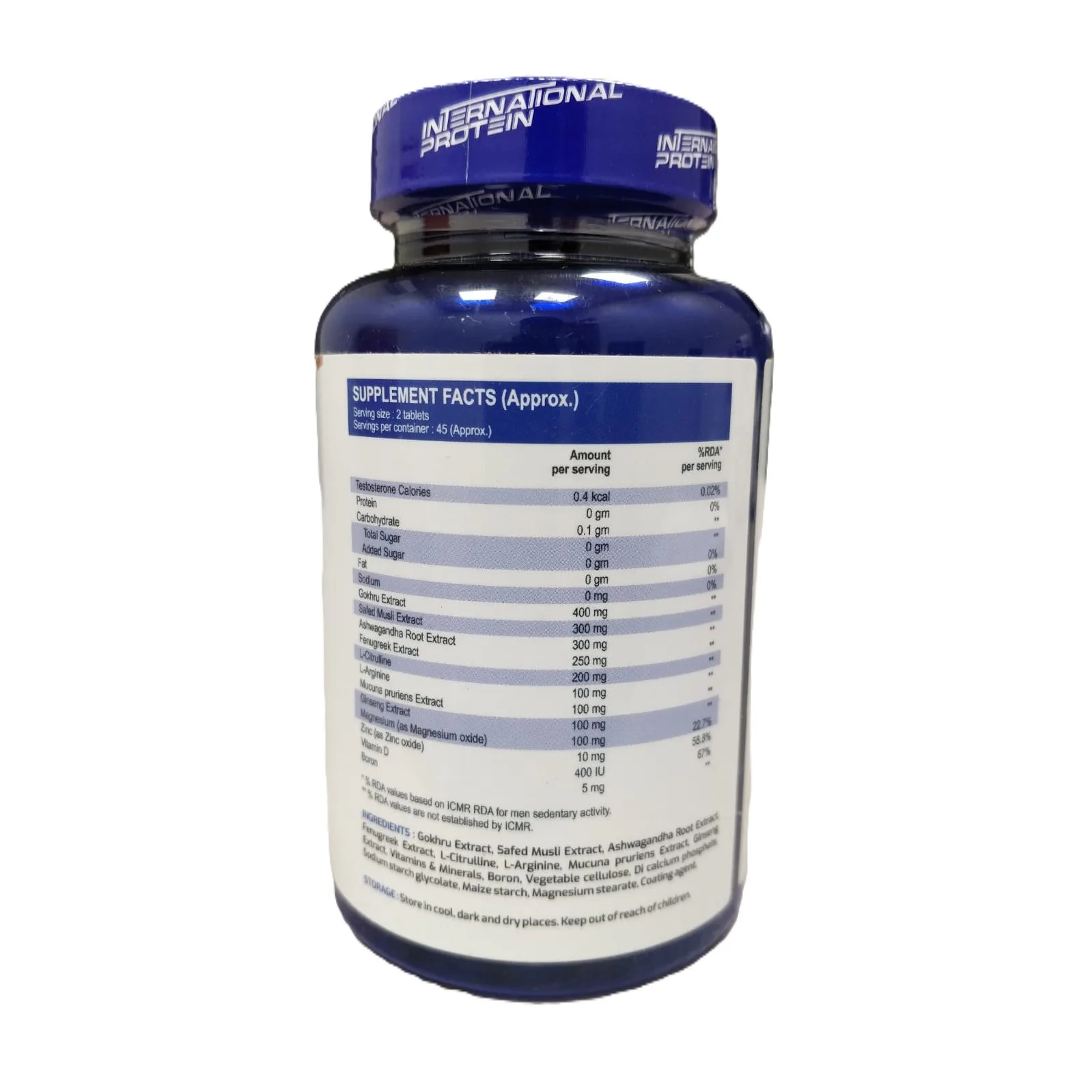 International Protein Testo Booster 90 Tablets - Image 2