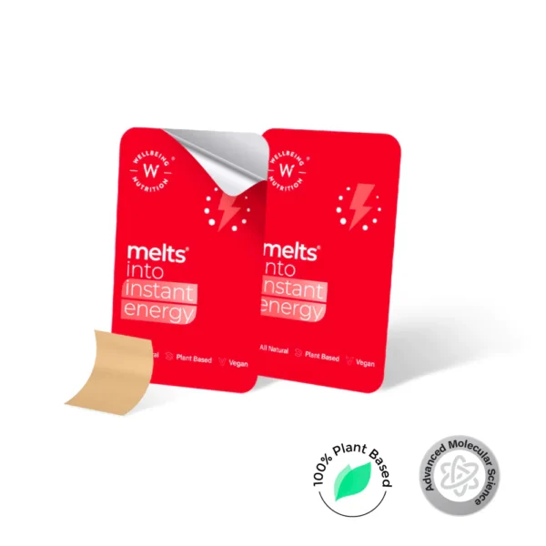 Wellbeing Nutrition Melts® Instant Energy Natural Caffeine Electrolyte Oral Strips