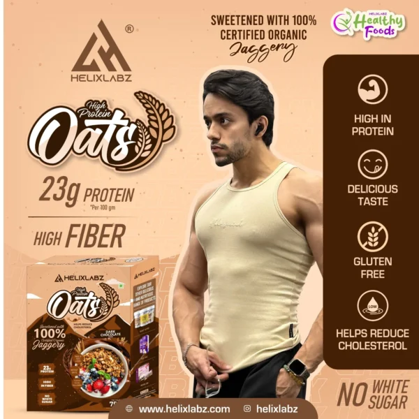 Helix High Protein Oats – Dark Chocolate 750g