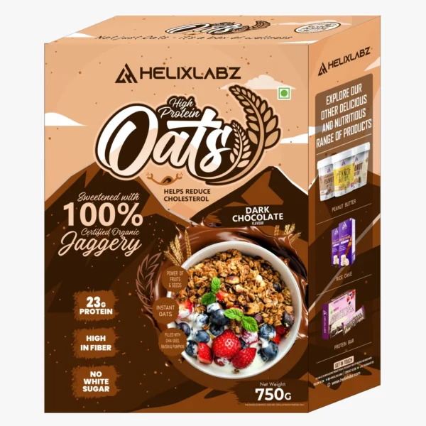 Helix High Protein Oats – Dark Chocolate 750g