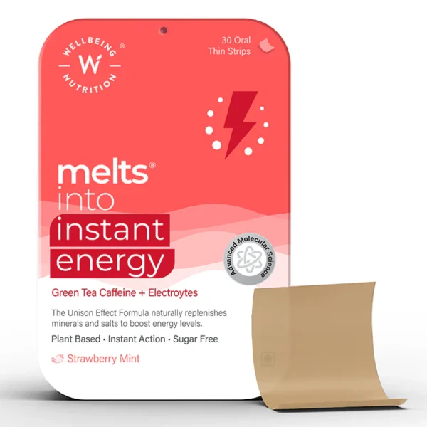 Wellbeing Nutrition Melts® Instant Energy Natural Caffeine Electrolyte Oral Strips