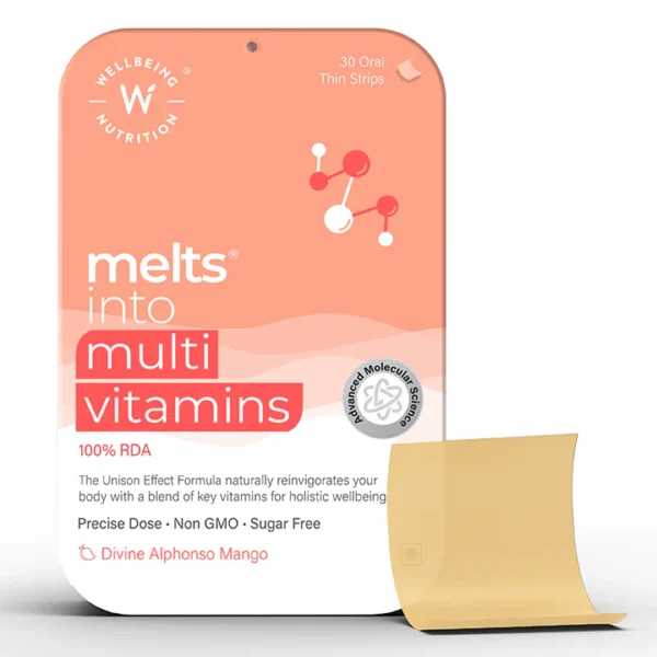 Wellbeing Nutrition Melts® Multivitamin Oral Strips, Divine Alphonso Mango Flavor