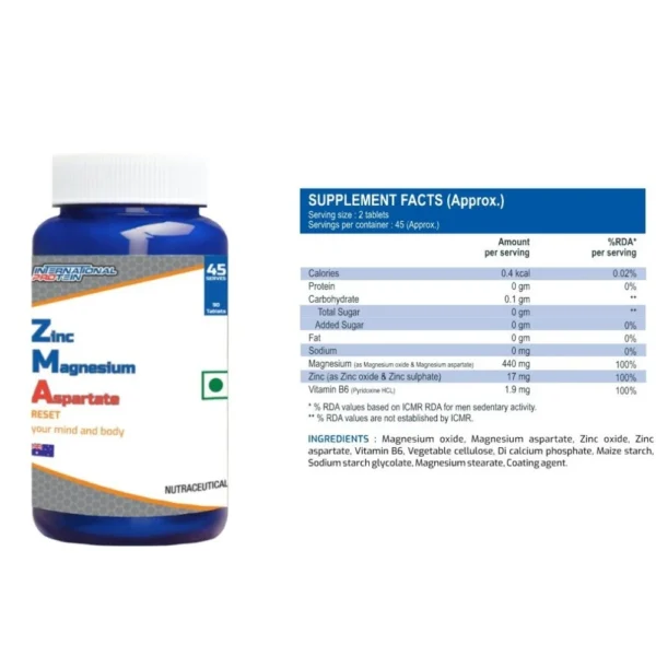International Protein Zinc Magnesium Aspartate - 90 Tabs