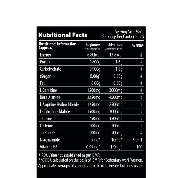 QNT CarniPump Ripping Pre-Workout 500 ml - Image 2