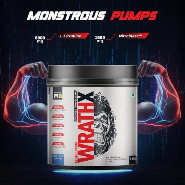 MuscleBlaze Pre Workout WrathX - 30 Servings - Image 7