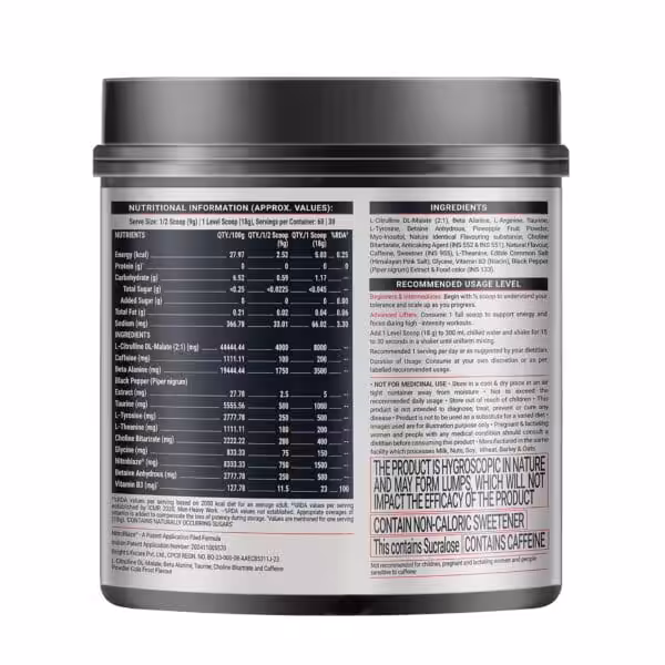 MuscleBlaze Pre Workout WrathX - 30 Servings - Image 2