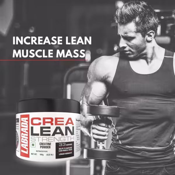 Labrada Crealean Strength Creatine Powder: Increase lean muscle mass. 33 servings for longer workouts