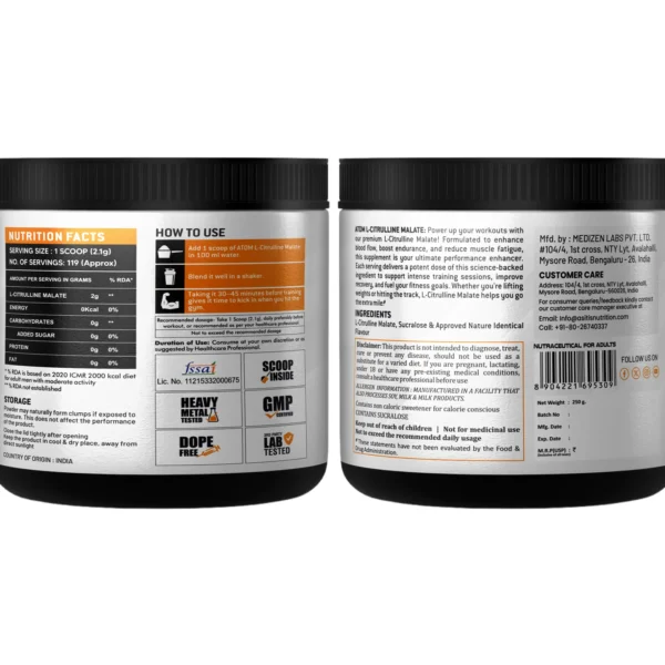 ATOM L-Citrulline Malate 250g