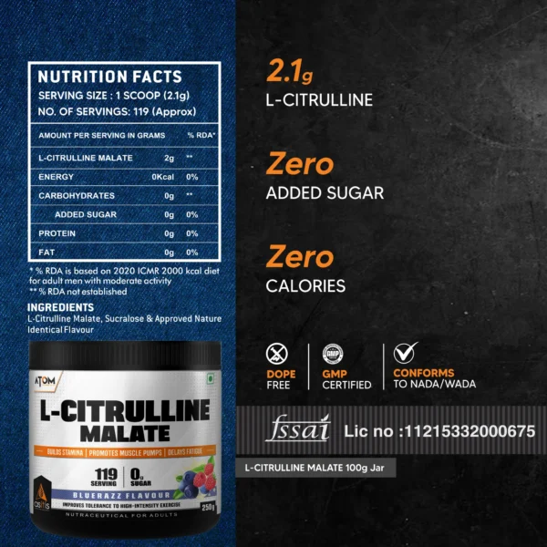ATOM L-Citrulline Malate 250g