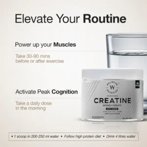 Wellbeing Nutrition Creatine Monohydrate | 100g | 300mg Taurine | Unflavoured