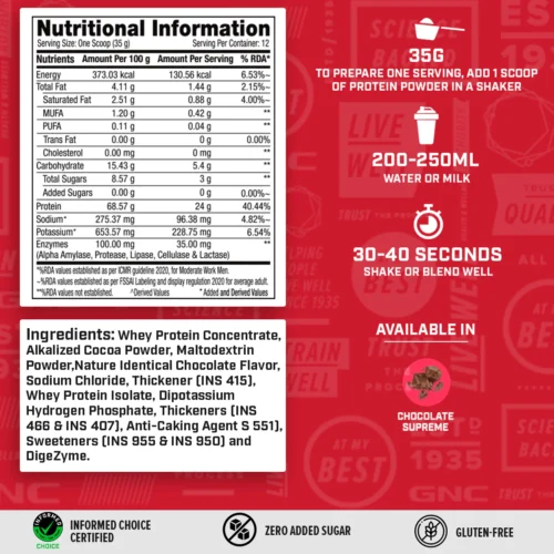 GNC Pro Performance 100% Whey Protein - Image 2