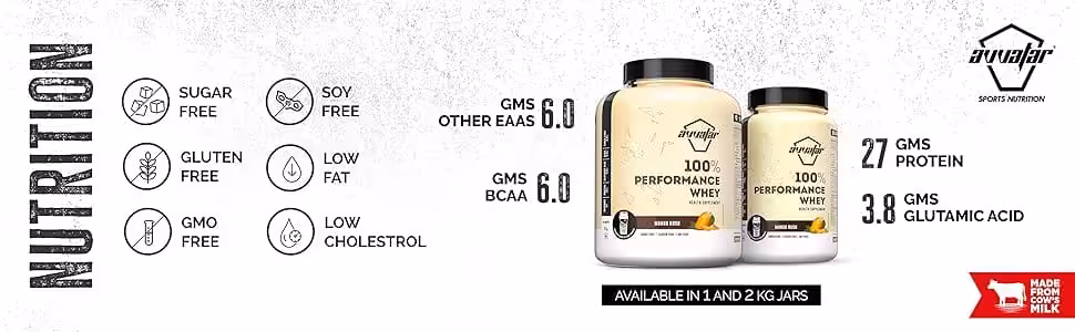 Avvatar 100% Performance Whey Protein 1 kg