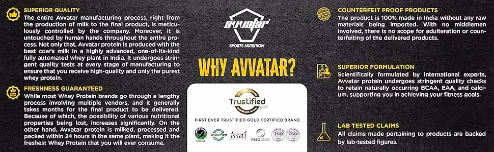 Avvatar 100% Performance Whey Protein 1 kg