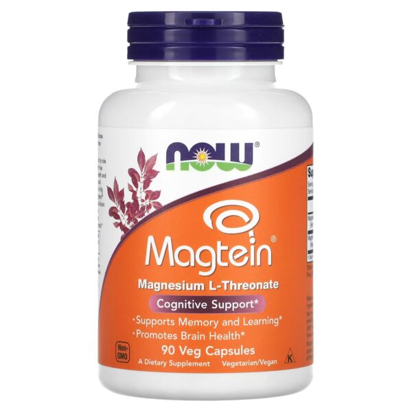 NOW Foods, Magtein®, Magnesium L-Threonate, 90 Veg Capsules