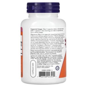 NOW Foods, Magtein®, Magnesium L-Threonate, 90 Veg Capsules