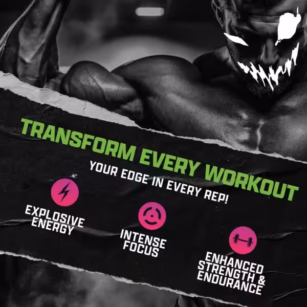 Transform every workout. Your edge in every rep! Features: explosive energy, intense focus, enhanced strength and endurance