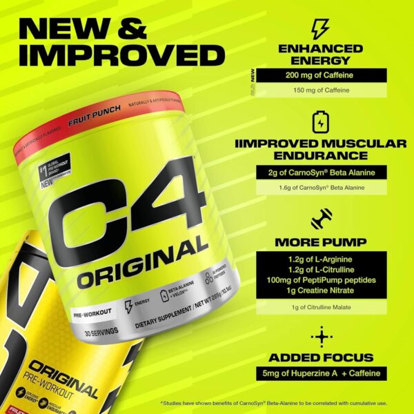 New Cellucor C4 Original Pre-Workout 30 Servings